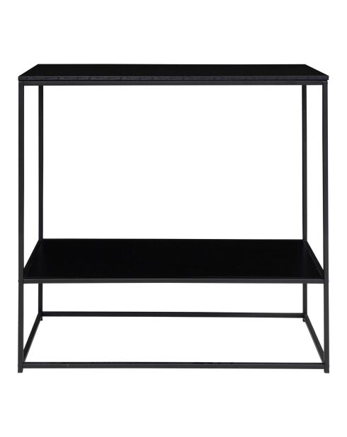 Vita 2-stöckige Konsole schwarz - 36x80x80 cm