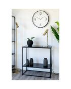 Consola Vita de 2 niveles negra - 36x80x80 cm