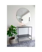 Consola Vita de 2 niveles negra - 36x80x80 cm