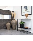 Consola Vita de 2 niveles negra - 36x80x80 cm