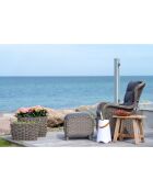 Bristol weißer LED-Weinkühler - 25x25x37,5 cm