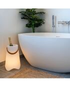 Bristol weißer LED-Weinkühler - 25x25x37,5 cm