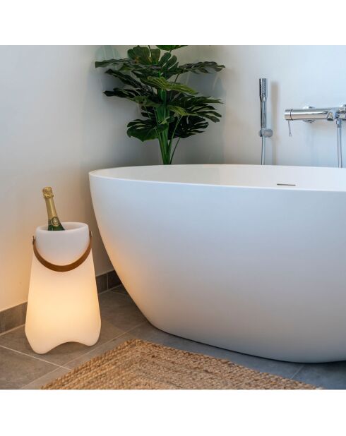 Bristol witte LED-wijnkoeler - 25x25x37,5 cm