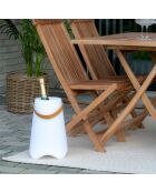 Bristol weißer LED-Weinkühler - 25x25x37,5 cm