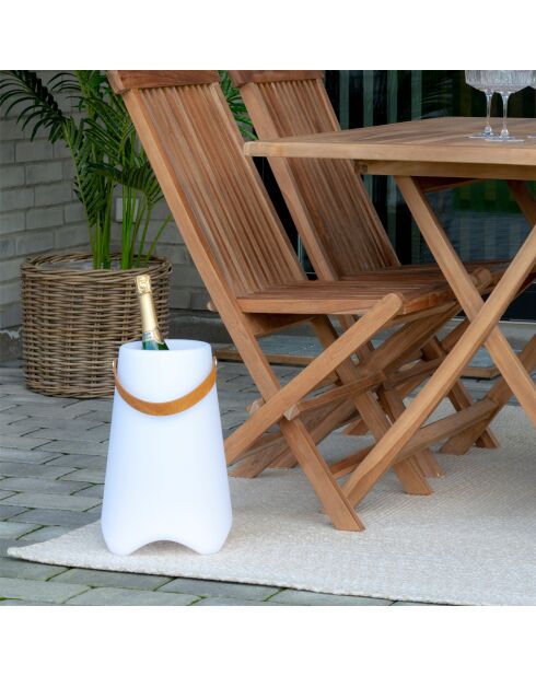 Bristol witte LED-wijnkoeler - 25x25x37,5 cm