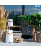 Bristol weißer LED-Weinkühler - 25x25x37,5 cm