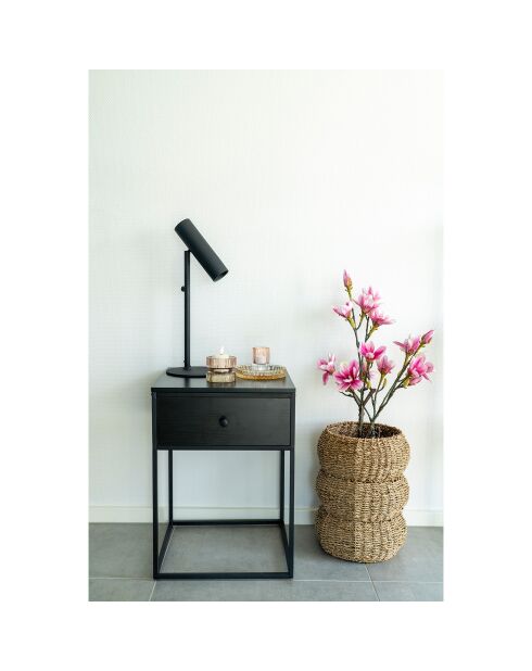 Mesa auxiliar Vita negra - 40x40x55 cm