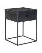 Mesa auxiliar Vita negra - 40x40x55 cm