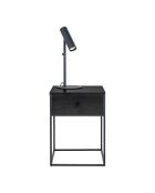 Mesa auxiliar Vita negra - 40x40x55 cm