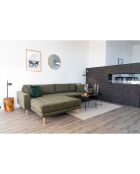 Tabouret en teck avec 3 pieds naturel - 26x26x40 cm