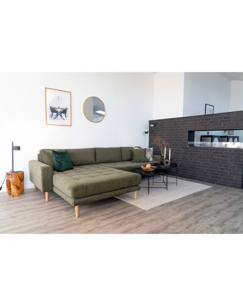 Tabouret en teck avec 3 pieds naturel - 26x26x40 cm