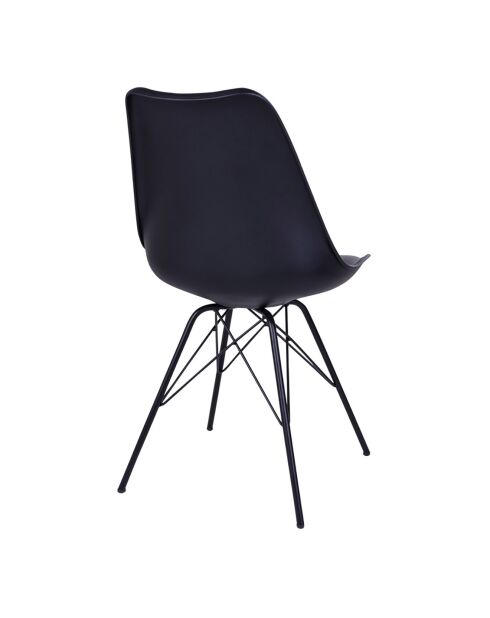 Silla de comedor Oslo negra - 55x48x86 cm
