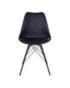 Silla de comedor Oslo negra - 55x48x86 cm