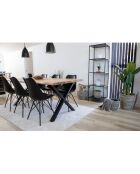 Silla de comedor Oslo negra - 55x48x86 cm