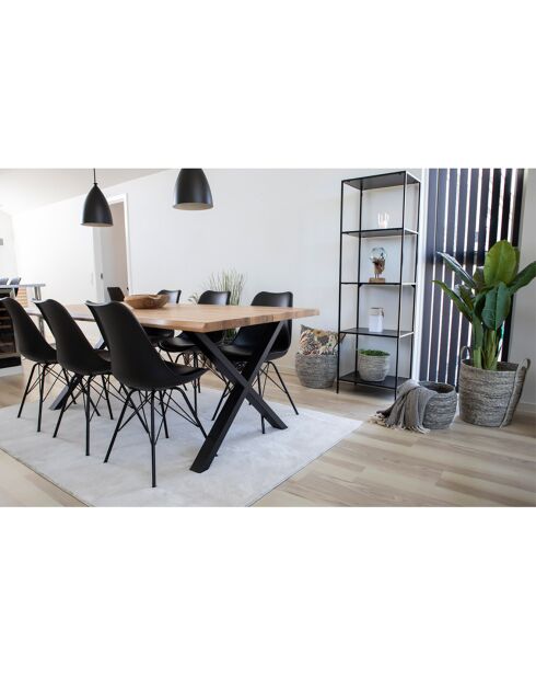 Silla de comedor Oslo negra - 55x48x86 cm