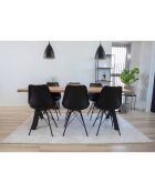 Silla de comedor Oslo negra - 55x48x86 cm