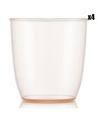 4 Gobelets Kvadrant rose/transparent - 0.35L