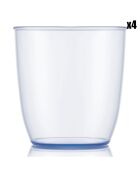 4 Gobelets Kvadrant bleu/transparent  - 0.35L