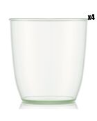 4 Gobelets Kvadrant vert/transparent - 0.35L