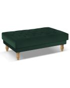 Banc Velours Juno vert foncé - 126x75x42 cm