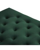 Banc Velours Juno vert foncé - 126x75x42 cm