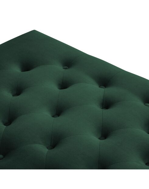 Banc Velours Juno vert foncé - 126x75x42 cm