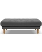 Banc Velours Juno gris foncé - 126x75x42 cm