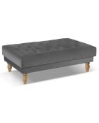 Banc Velours Juno gris foncé - 126x75x42 cm