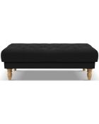 Banc Velours Juno noir - 126x75x42 cm