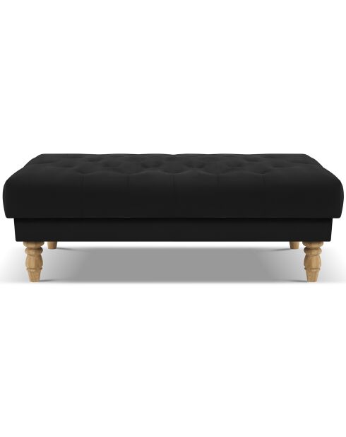 Banc Velours Juno noir - 126x75x42 cm