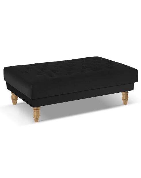 Banc Velours Juno noir - 126x75x42 cm