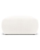 Pouf Bouclé Lola blanc - 75x75x36 cm