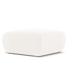 Pouf Bouclé Lola blanc - 75x75x36 cm