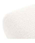 Pouf Bouclé Lola blanc - 75x75x36 cm