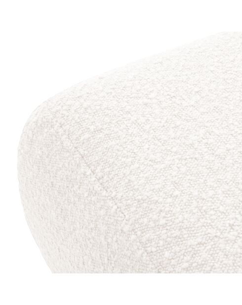 Pouf Bouclé Lola blanc - 75x75x36 cm