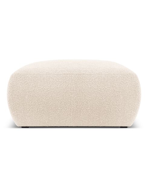 Pouf Bouclé Lola beige - 75x75x36 cm