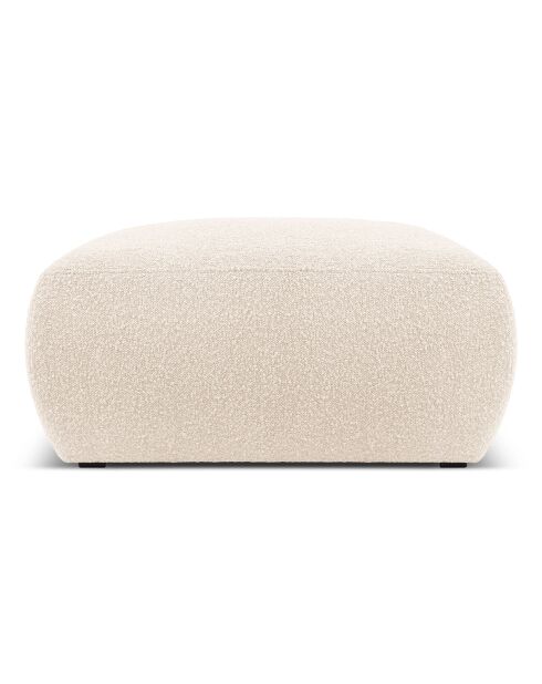 Pouf Bouclé Lola beige - 75x75x36 cm
