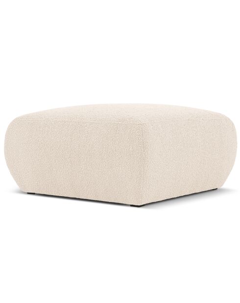 Pouf Bouclé Lola beige - 75x75x36 cm