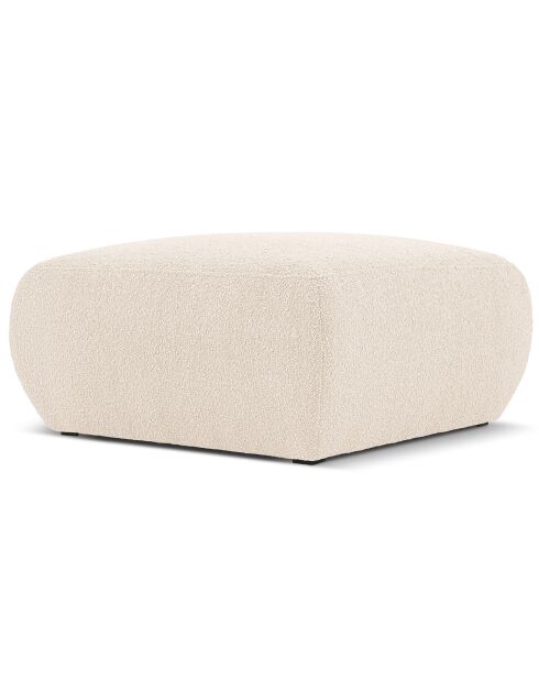 Pouf Bouclé Lola beige - 75x75x36 cm
