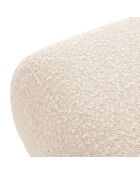 Pouf Bouclé Lola beige - 75x75x36 cm