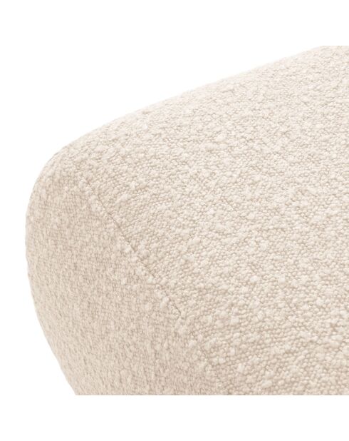 Pouf Bouclé Lola beige - 75x75x36 cm