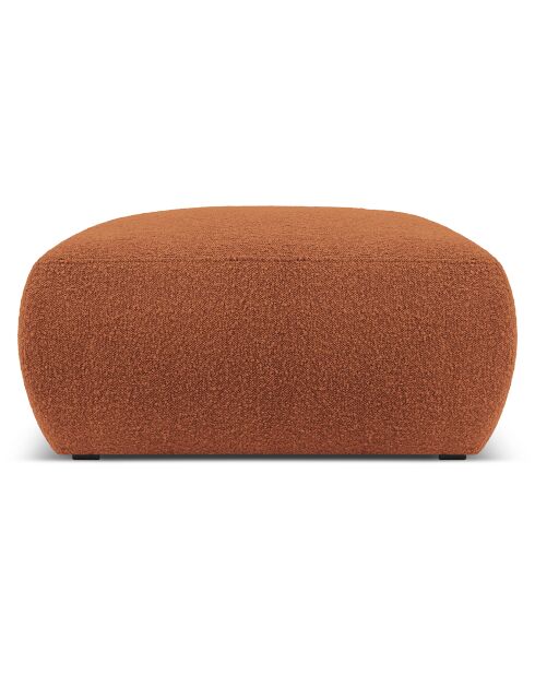 Pouf Bouclé Lola marron - 75x75x36 cm
