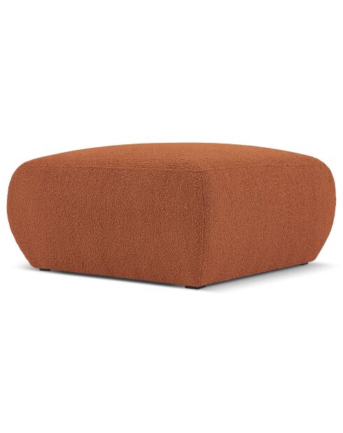 Pouf Bouclé Lola marron - 75x75x36 cm
