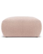 Pouf Bouclé Lola rose poudré - 75x75x36 cm