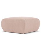 Pouf Bouclé Lola rose poudré - 75x75x36 cm