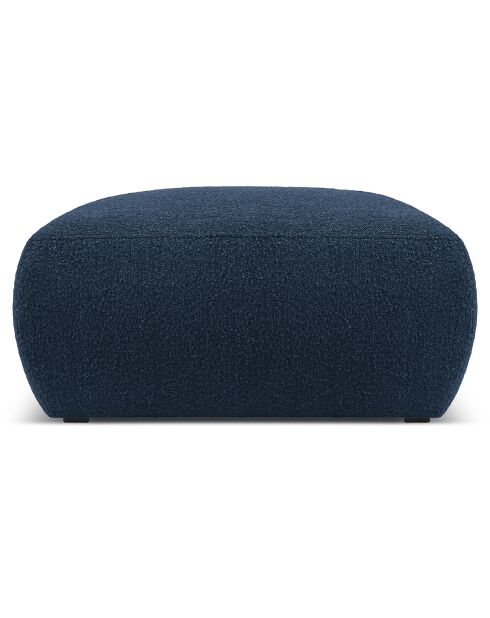 Pouf Bouclé Lola bleu foncé - 75x75x36 cm
