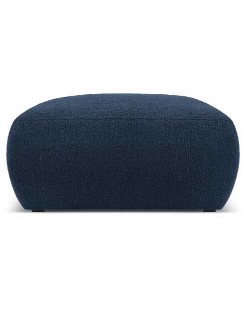 Pouf Bouclé Lola bleu foncé - 75x75x36 cm