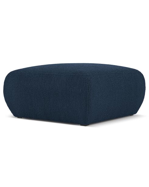 Pouf Bouclé Lola bleu foncé - 75x75x36 cm