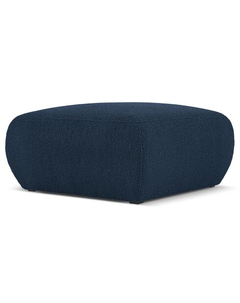 Pouf Bouclé Lola bleu foncé - 75x75x36 cm