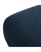 Pouf Bouclé Lola bleu foncé - 75x75x36 cm